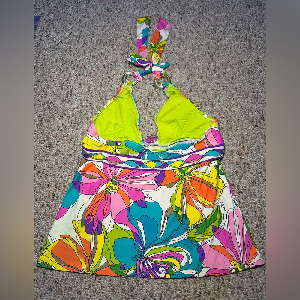 2000s Trina Turk Tankini Top -Size 10 - Picture 2 of 5